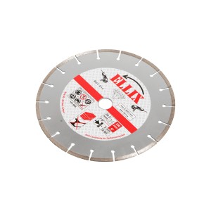 Diamant-Trennscheibe 230 mm universal für Winkelschleifer, segmentiert für weiche bis mittelharte Materialien.