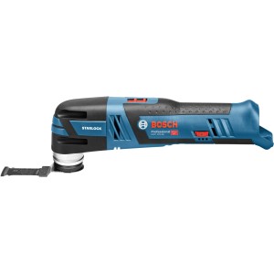 Bosch Professional Akku-Multi-Cutter GOP 12 V-28 Solo, blau/schwarz, mit Starlock-Aufnahme.