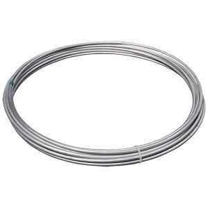 Silberner Erdungs-Runddraht V4A aus Edelstahl, Ø 10 mm, als 10 kg Rolle für Blitzschutzmaterial.