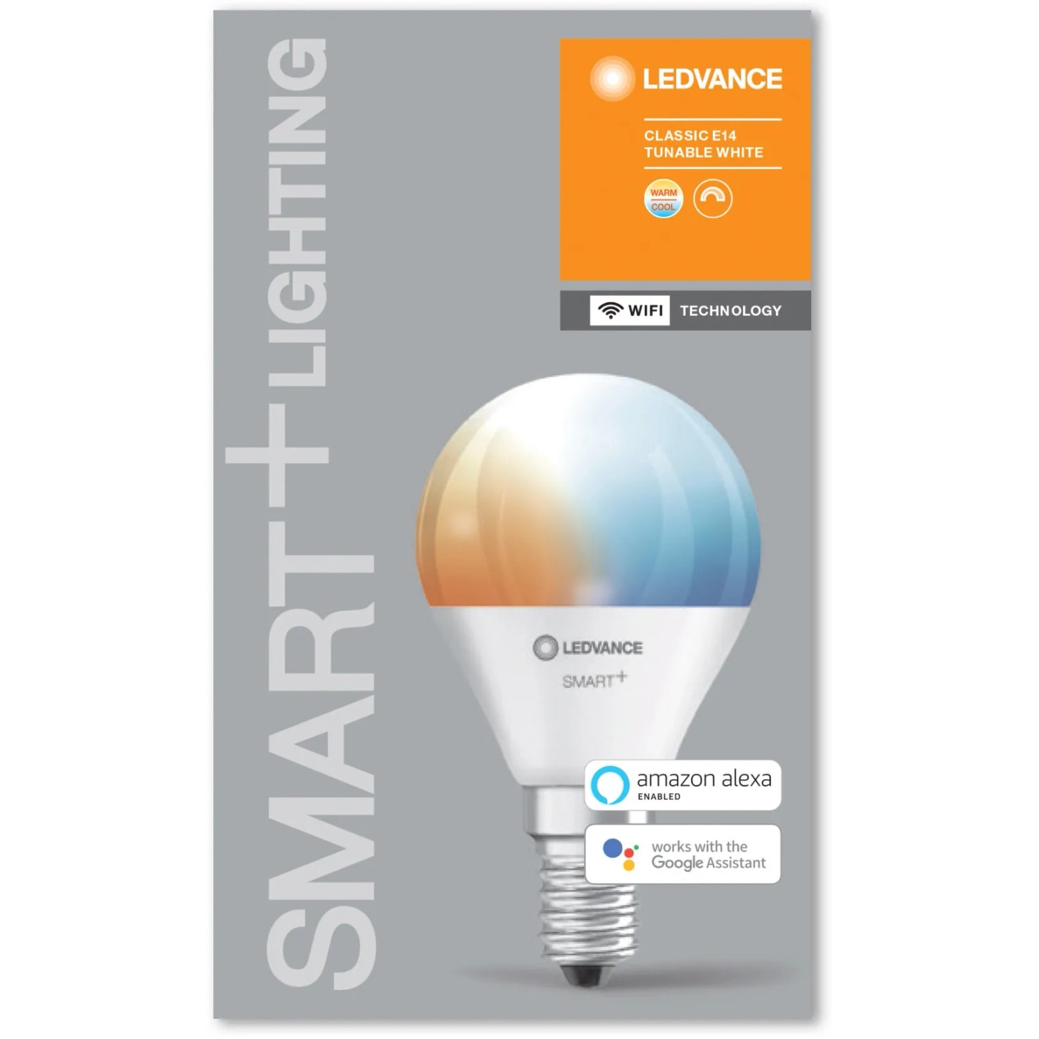Ledvance Smart+ WiFi LED-Lampe, Tropfenform, E14, tunable white. Smarte LED für den Innenbereich.