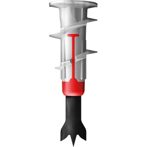 Fischer Duoblade Gipskartondübel, 40 Stück, für einfache Montage in Gipskarton- und Gipsfaserplatten.