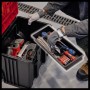 Einhell E-Case L Werkzeugkoffer mit Werkzeug und Einlage, geöffnet.