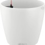 Weißer Lechuza Classico Color 21 Blumentopf aus Kunststoff mit Bewässerungssystem.