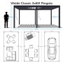 Weide Classic Pergola Aluminium Freistehend 3 X 6 M Anthrazit_7