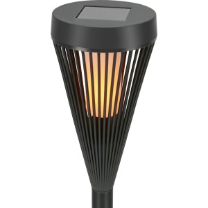 Solar-LED-Dekospieß Fackel, Ø 10x38cm, mit Flammeneffekt für den Garten.