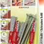 Fischer Duopower 8x65 Dübel mit Schrauben, 4er-Set. Universaldübel für sichere Befestigungen.