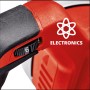 Detailaufnahme: Einhell TE-MX 18 Li Akku-Farbmörtelrührer mit Drehzahlregler und Elektronik-Symbol.