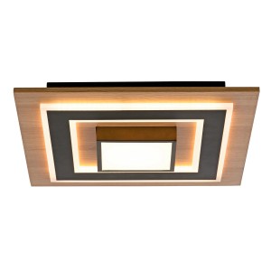 Just Light LED-Deckenleuchte Tola 7,2 cm x 40 cm x 40 cm Schwarz