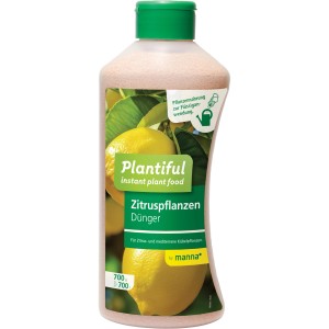 Flasche Manna Plantiful Zitrusdünger, 700g für Zitrus- und Kübelpflanzen.