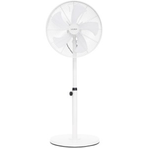 Weißer Vasner Standventilator Ventury S aus Metall, höhenverstellbar und mit Oszillation.