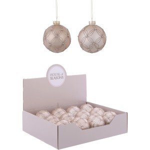 Ornament Kugel Creme Ø 8 cm