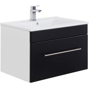 Posseik Waschplatz Viva 75 cm Schwarz Seidenglanz
