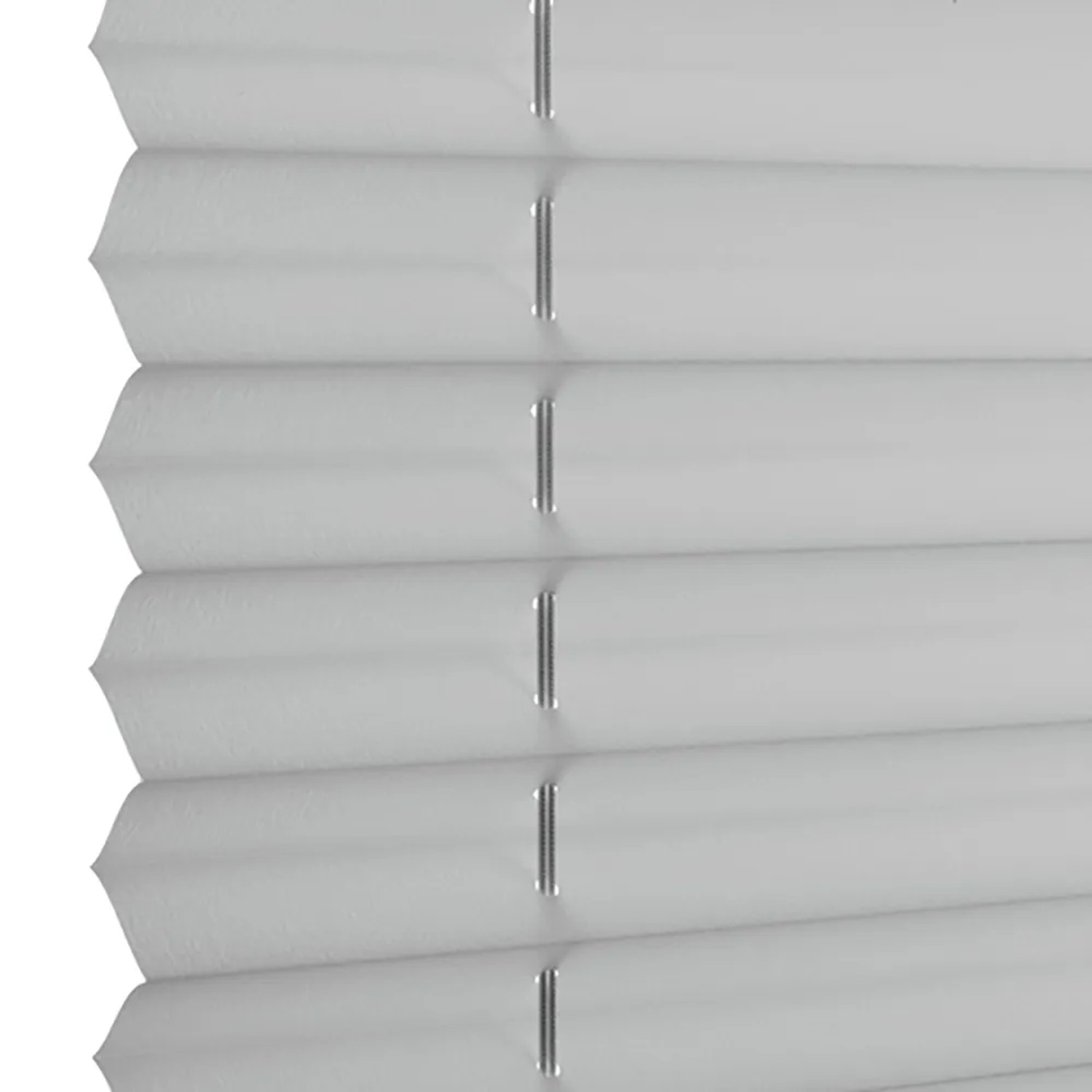 Graues Gardinia Plissee Solo, 100x130 cm, Detailansicht der Plissee-Falten.