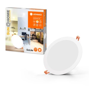 Ledvance LED Spot Downlight Slim Sun@Home Smart+ Weiß, Ø 22,5 cm. Smarte Deckenleuchte mit Stimmungslicht.
