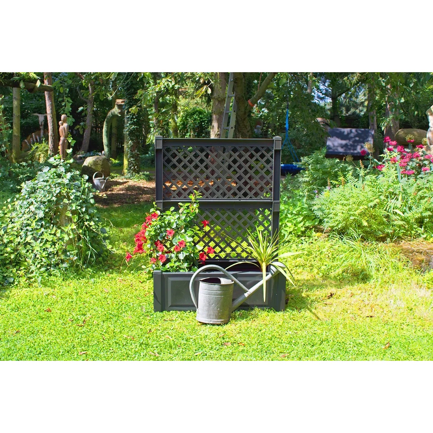 technoplant blumenkasten Technoplant Blumenampel Royal Top  25 cm Weiss Grau