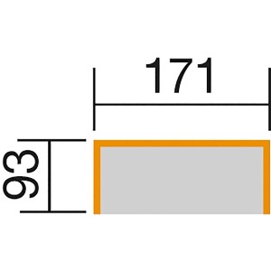 Skizze der Weka Gartenlaube Merano: 171x93 cm