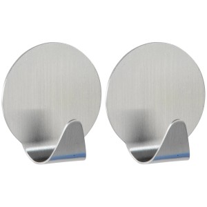 Wenko Rund-Haken mittel Edelstahl matt 2er-Set