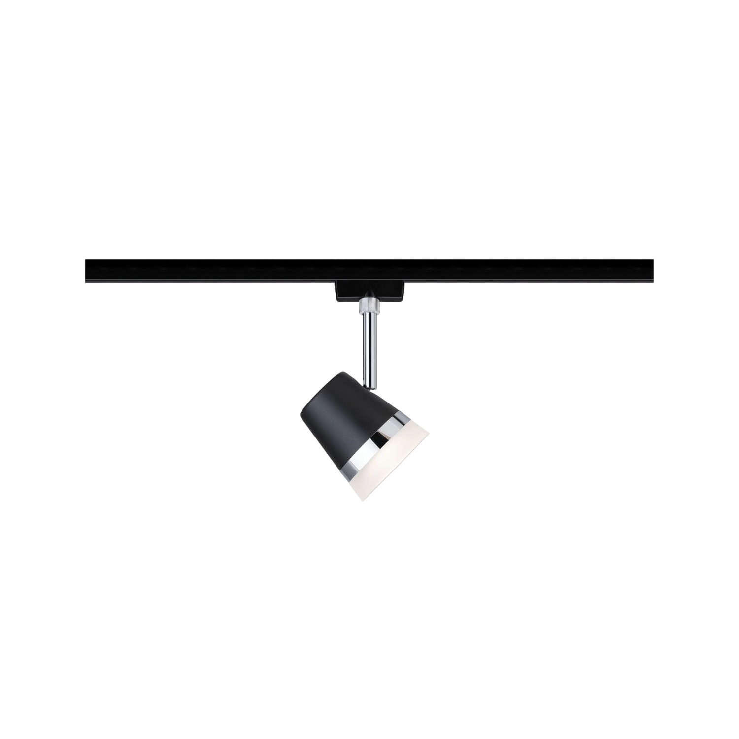 Paulmann URail LED-Spot Cone, schwarz matt/chrom, an Schienensystem. Flexibel ausrichtbar.