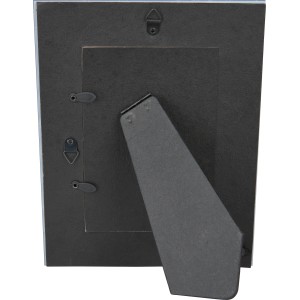 Rückseite des schwarzen Bilderrahmens Midnight Mystery aus Glas mit Marmoroptik, 10x15 cm.