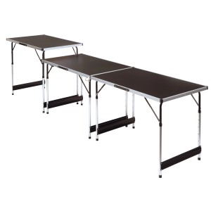 LUX Multifunktionstisch, 3-teilig, aus Aluminium, flexibel kombinierbar und höhenverstellbar.