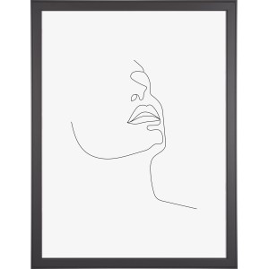 Anthrazitfarbener MDF-Bilderrahmen Malmo 50x70 cm mit grafischem Inlay.