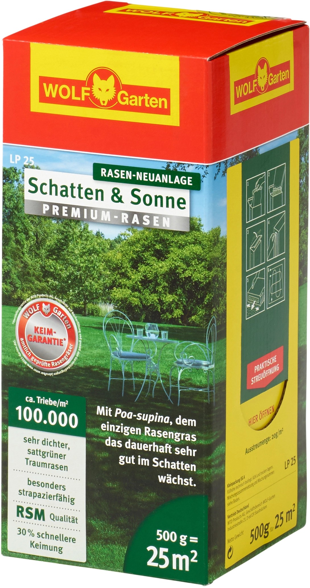 WolfGarten PremiumRasen Schatten und Sonne 500 g LP 25 kaufen bei OBI