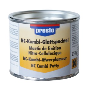 Presto Glättspachtel NC 250g Dose für Lackreparatur und Karosseriereparatur.