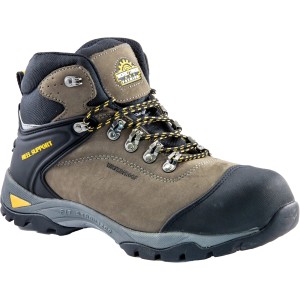 Grauer Workpower Sicherheitsstiefel S3 Big Crusader Gr. 48, wasserdicht und robust.