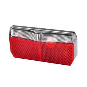 Fischer Dynamo LED Rücklicht für Gepäckträger, roter Reflektor.