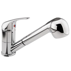 Sanitop-Wingenroth Küchenarmatur Soul, Chrom, mit Geschirrbrause.