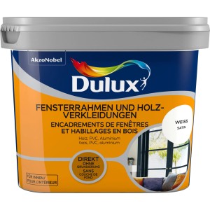 Dose Dulux Fresh Up Fensterlack, Satin Weiß, für Holzverkleidungen und Fensterrahmen.