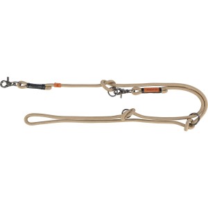 Verstellbare Trixie Hundeleine Be Nordic, Sand-Schwarz, 200cm, aus robustem Tau mit Karabinerhaken.