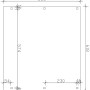 Skizze des Skan Holz Carport Fichtelberg mit Maßangaben (618x566cm) für die Dachlattung.