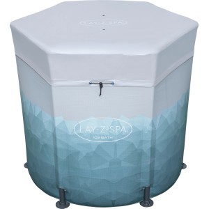 Bestway Lay-Z-Spa Eisbad Glacial Dip, aufblasbarer, runder Whirlpool mit Abdeckung und Eismuster.