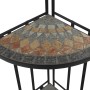 Siena Garden Eckregal Prato, schwarz, mit Mosaik-Optik. Gartenmöbel für die Ecke.