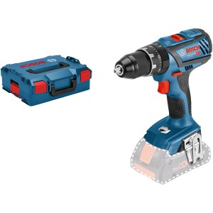 Bosch Professional GSB 18V-28 Akku-Schlagbohrschrauber mit blauem Koffer.
