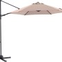 Ampelschirm Bayview Ø 300 cm Beige mit Kurbelmechanik