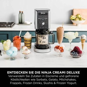 Ninja CREAMi NC501EU Eismaschine mit zubereiteten Eis, Slushies und Frappés.
