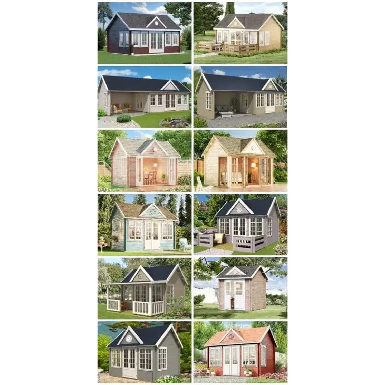 Vielfältige Alpholz Gartenhaus Ben 70 Designs: Unbehandelte Holz-Gartenhäuser mit Satteldach im Überblick.