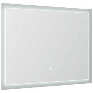 Posseik LED Spiegel 80x53cm mit Touch-Bedienung und umlaufender Beleuchtung.