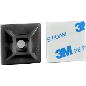 Schneider Electric Thorsman selbstklebende Sockel, 19x19mm, schwarz, für Kabelbinder bis 3,6mm Breite.