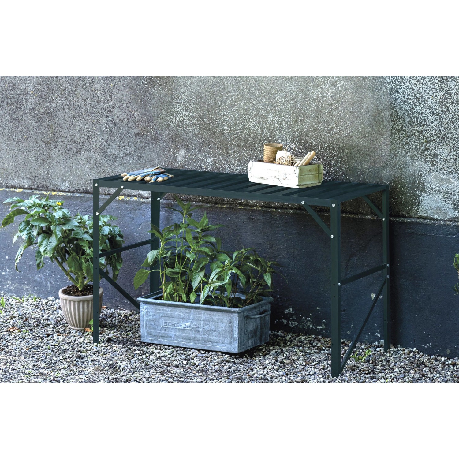 Halls Tisch Standalone 1 Sektion Alu 121 cm x 52 cm Grün_2