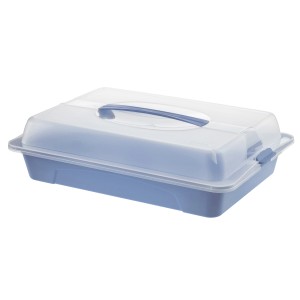 Rotho Partybutler Cool & Fresh in Horizontblau: Transportbox für Kuchen und Snacks, mit Kühlfunktion.