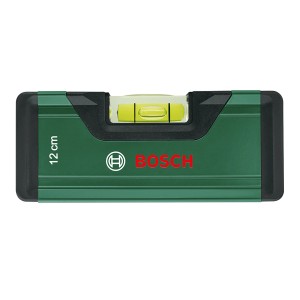 Bosch Wasserwaage, 12 cm, grün, mit Libelle für präzises Messen. Kompaktes Messwerkzeug für Heimwerker.