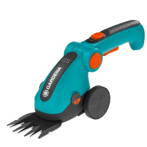 Gardena Set Akku-Grasschere ComfortCut Li - inkl. Teleskopstiel mit Laufrädern