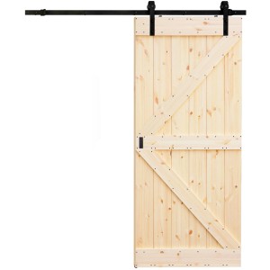 Radex Holzschiebetür-Komplettset Loft Rustic Kiefer Roh Motiv K 950 x 2100 mm