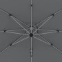 Ansicht von unten: Anthrazitfarbener Doppler Ampelschirm Active II 260x350 cm mit Kurbel.