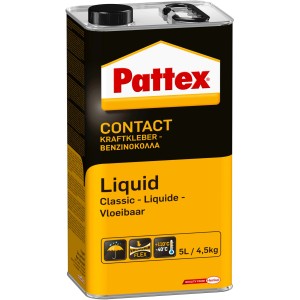 Pattex Kraftkleber Classic, 4 kg Dose, gelber Kontaktkleber für Holz, Gummi, Leder u.v.m.