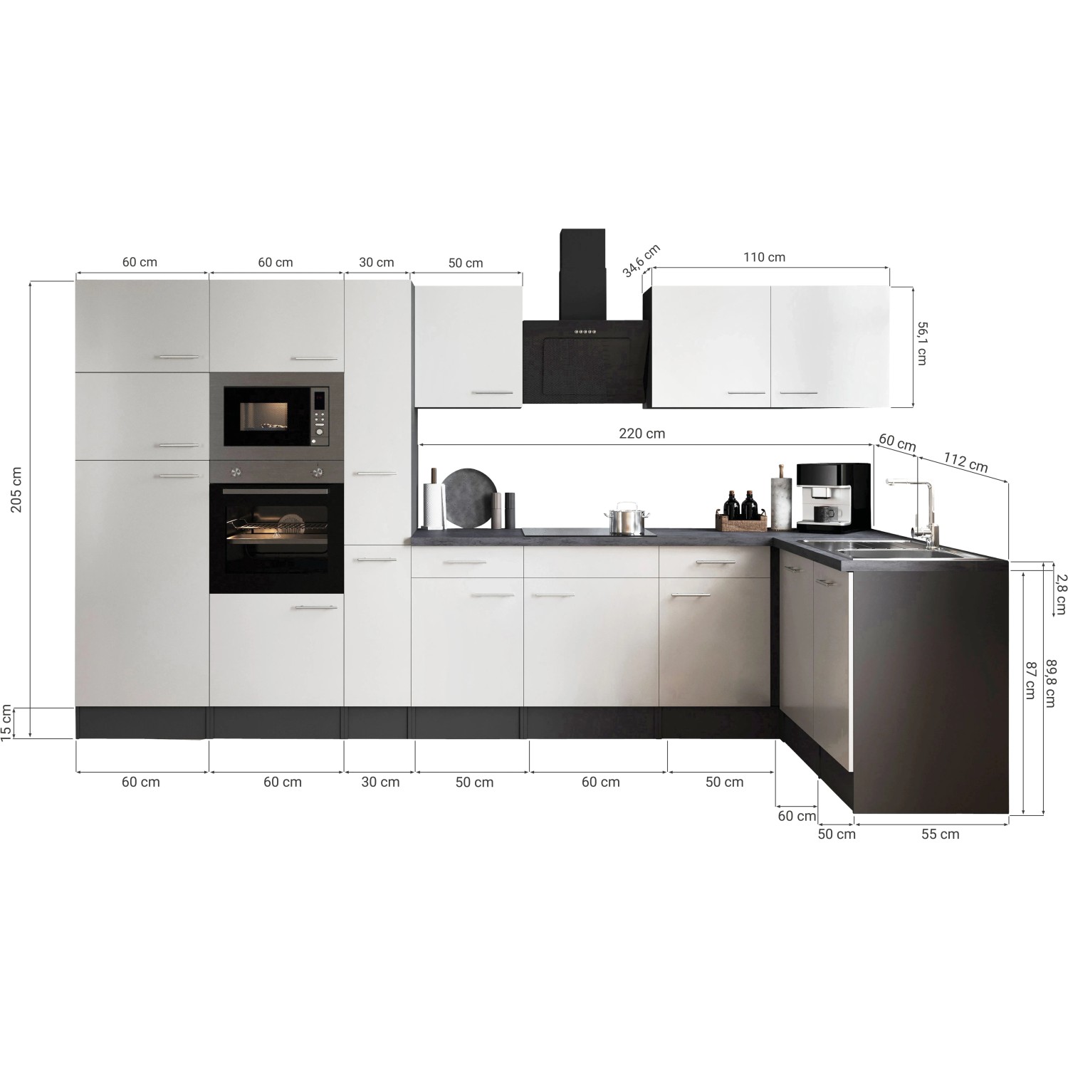 Respekta Winkelküche Oliver 370 cm Weiß_13