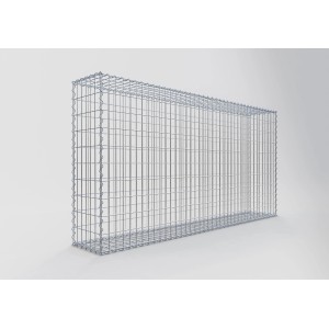 Gabiona Gabionenkorb, 100x200x30 cm, Maschenweite 5x10 cm, Drahtkorb für Einfassungen und Mauersysteme.